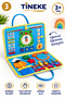 3+ Age Felt Training Book Montessori Educational Activity Toy Skill and Intelligence Development Children's Book 4 Pages Blue-Eng - 6