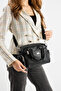 Women's Multi-Compartment Waterproof Adjustable Cross Strap Black Color Hand and Shoulder Bag - 3