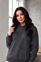 Women's Smoked Hooded Sweatshirt with Side Pockets, 3 Thread Count Soft Puff Fabric - 4