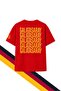 Children's Letter Printed Red T-Shirt and Black Sweatpants, Tracksuit Set - 4