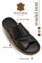 Genuine Leather Men's Slippers - Genuine Leather Men's Slippers with Soft Thick Sole 3D Black - 7
