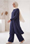 Women's Plus Size Ayrobin Two-Piece Set - Hijab Set Plus Size, High Collar with Buttons - 3