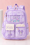Children's School Bag with Floral Pattern, 7 Compartments, Spine Support - 6