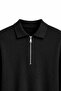 Kelso - Black - Cotton Zippered Polo Collar - Men's Sweater - 7