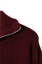 Orlo - Burgundy - Cotton Half-Zip - High-Neck Men's Sweater - 8