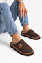 Men's Indoor House Slippers with Plush Inside, Warm, Closed Toe, Soft Sole, Comfortable Winter House Slippers Stc1347 - 5