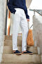 Sardis White 100% Linen Men's Trousers - 5