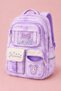 Children's School Bag with Floral Pattern, 7 Compartments, Spine Support - 7