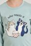 Mother & Daughter Pajama Set, (Sold Separately), 100% Cotton, with Pockets, Who Needs a Hug Print, Round Neck - 8