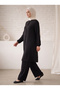 Women's Plus Size Ayrobin Two-Piece Set - Hijab Set Plus Size, High Collar with Buttons - 3