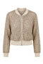 Zippered Sequin Sweaters Stone