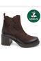 2553103K Genuine Nubuck Leather Women's Thick Heeled Daily Boots