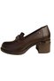2452442K Genuine Leather Thick Heeled Women's Classic Shoes - 3