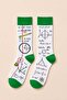 Mathematical Formulas Patterned Unisex Socks – Science and Student Themed 📐 🧪 💚