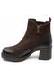 2553103K Genuine Nubuck Leather Women's Thick Heeled Daily Boots - 3