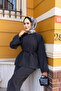 Neva Premium Silky Modal Woven Double Hijab Set with Tunneled Waist and Drawstring - 5