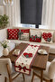 Red Heart Plaid and Love Patterned 4-Piece Throw Pillow Cover Runner Set - 2