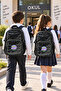 School Backpack Cool Black 3 Compartments Orthopedic A4 Water Bottle Pocket 42X30X18Cm