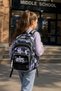 School Backpack Nice Black Stoned Glitter 3 Compartments Orthopedic 45X30X15Cm - 6