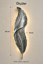 Silver Feather Model Decorative Sconce Wall Lamp Electric Living Room Bedroom Hallway Lighting - 3