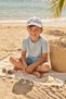Sailor Themed Summer Hat with Mesh for Kids Sunscreen in Blue and White Colors - 2