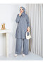 New Season Women's Cold Yarn Self-Floral Patterned Tunic Set - 6