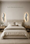 Silver Feather Model Decorative Sconce Wall Lamp Electric Living Room Bedroom Hallway Lighting - 7