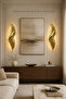 Gold Feather Model Led Sconce 7W 220V Electric Wall Lamp Modern Decorative Lighting Living Room Bedroom Corridor Entrance Hall Living Room Wall Sconce Indoor Decorative Led Lighting - 4