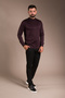 Men's Mulberry Half Fisherman Knit Sweater - 2