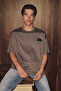 Asela Men's Short Sleeve Gray T-Shirt with Embroidery Detail on Front and Back - 2