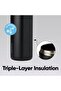 FreeSip Insulated Stainless Steel Water Bottle with Locking Push Button Lid, Very, Very Dark, 40-Ounce - 4