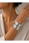 Silver Women's Handcuff Bracelet