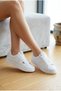 Unisex White Lace-Up Casual Sports Shoes Sneaker - 3