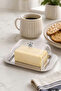 Stainless Steel Butter Dish with Lid - Stylish Butter Cheese Storage Serving Container - Mini Breakfast Cheese Butter Container Breakfast Presentation Plate - 3