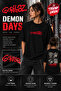 Gorillaz Demon Days Printed Black Oversize Unisex T-Shirt – Front and Back Printed Crew Neck T-Shirt - 2
