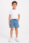 Boy's Blue Denim Shorts Summer Casual Model