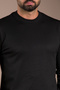 Men's Black Basic Knitwear Sweater - 3