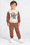 Boy's Top and Bottom Set Spider Brown Seasonal 100% Cotton