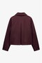 Plum Color Snap Fastener Jacket with Cover Pockets - 3