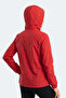 Raid Women's Hooded Zippered Red Windbreaker - 4