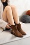 Marielle Women's Genuine Leather Tan Suede Riding Boots - 5