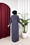 Nazlı Ferace with Honeycomb Fabric Piping Detail - 6