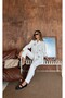 Women's Shirt with Bead Embroidery on Front, Standard Pants Size Suit - 4