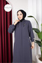 Nazlı Ferace with Honeycomb Fabric Piping Detail