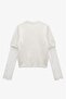 Ecru Lace Sleeve Sweater - 6