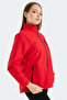 Hip Style Women's Stand Collar Zippered Red Coat & Jacket - 5
