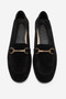 Genuine Leather Black Suede Women's Buckle Detailed Ballerinas Andy - 2