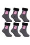 Wak 6-piece women's winter terry socks - warm, assorted pattern, soft multi-pack socks - 4
