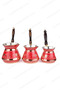 Copper Coffee Pot Set with Enamel Decoration, Chubby 3-Piece Set - 3