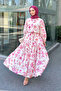 Riva Layered Belted Dress - Pink - 5